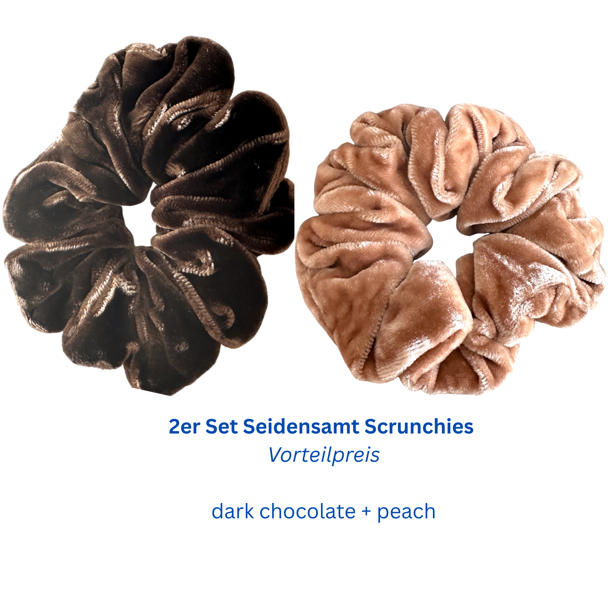 Seidensamt Scrunchie 2er Set – weich, haarschonend & stilvoll - RoyalMail