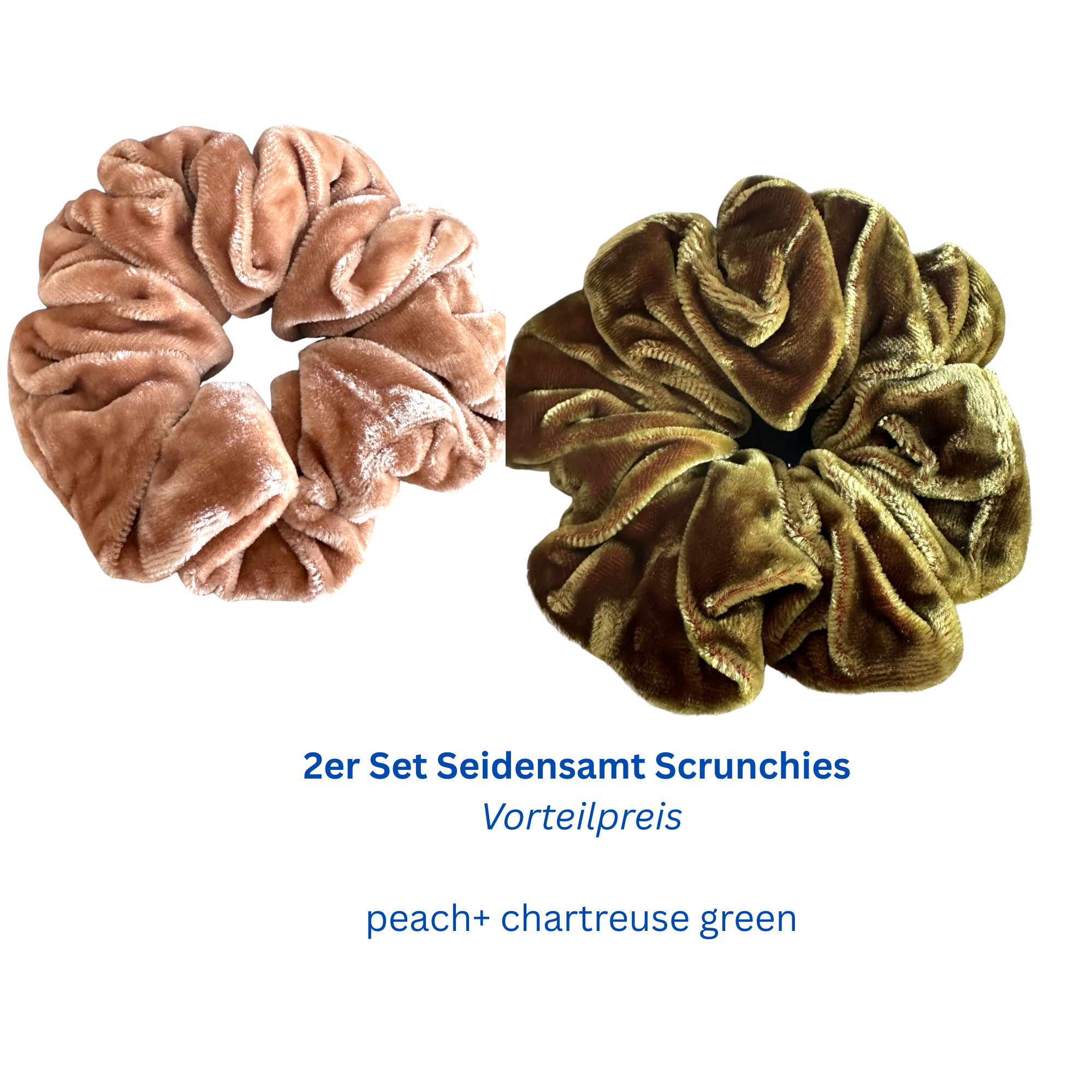 Seidensamt Scrunchie 2er Set – weich, haarschonend & stilvoll