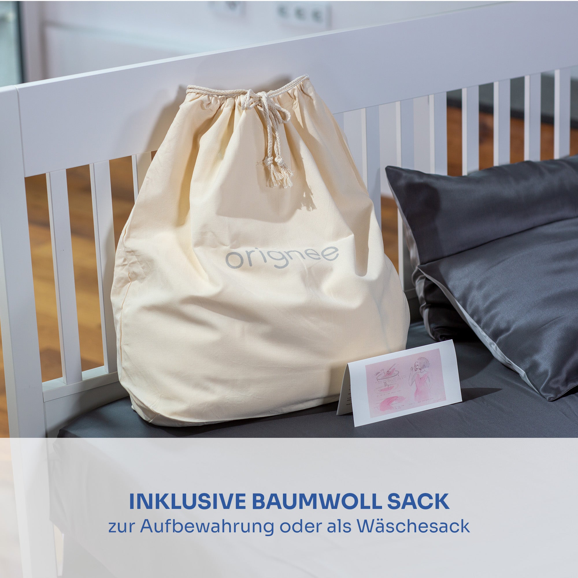 Baumwollsack zum Aufbewahren der Seidendecke oder auf die Reise