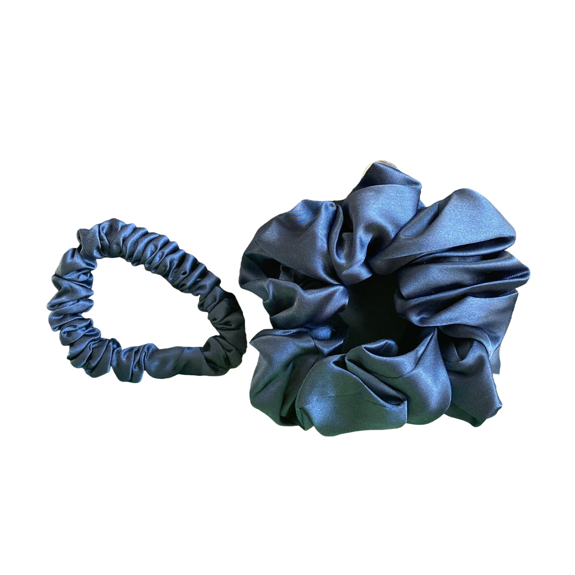 seide scrunchie navy blue