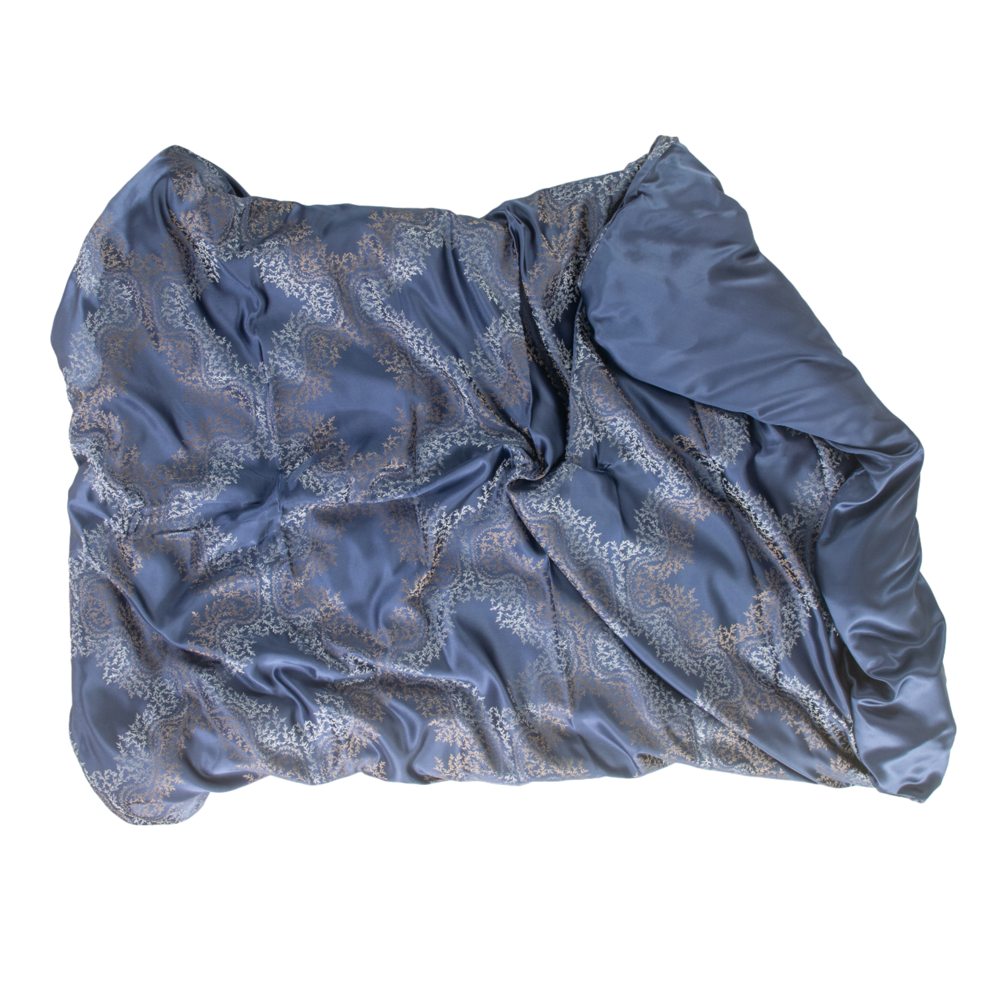 Seidenbettbezug blue pine aus Jacquard & Seidensatin – 100 % Maulbeerseide - RoyalMail