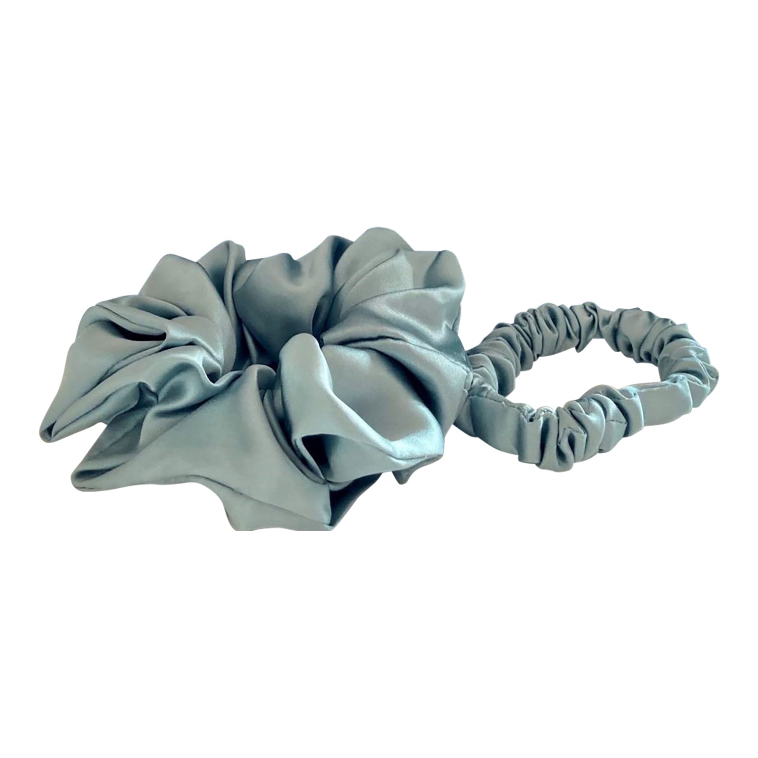 seide haargummi light blue
