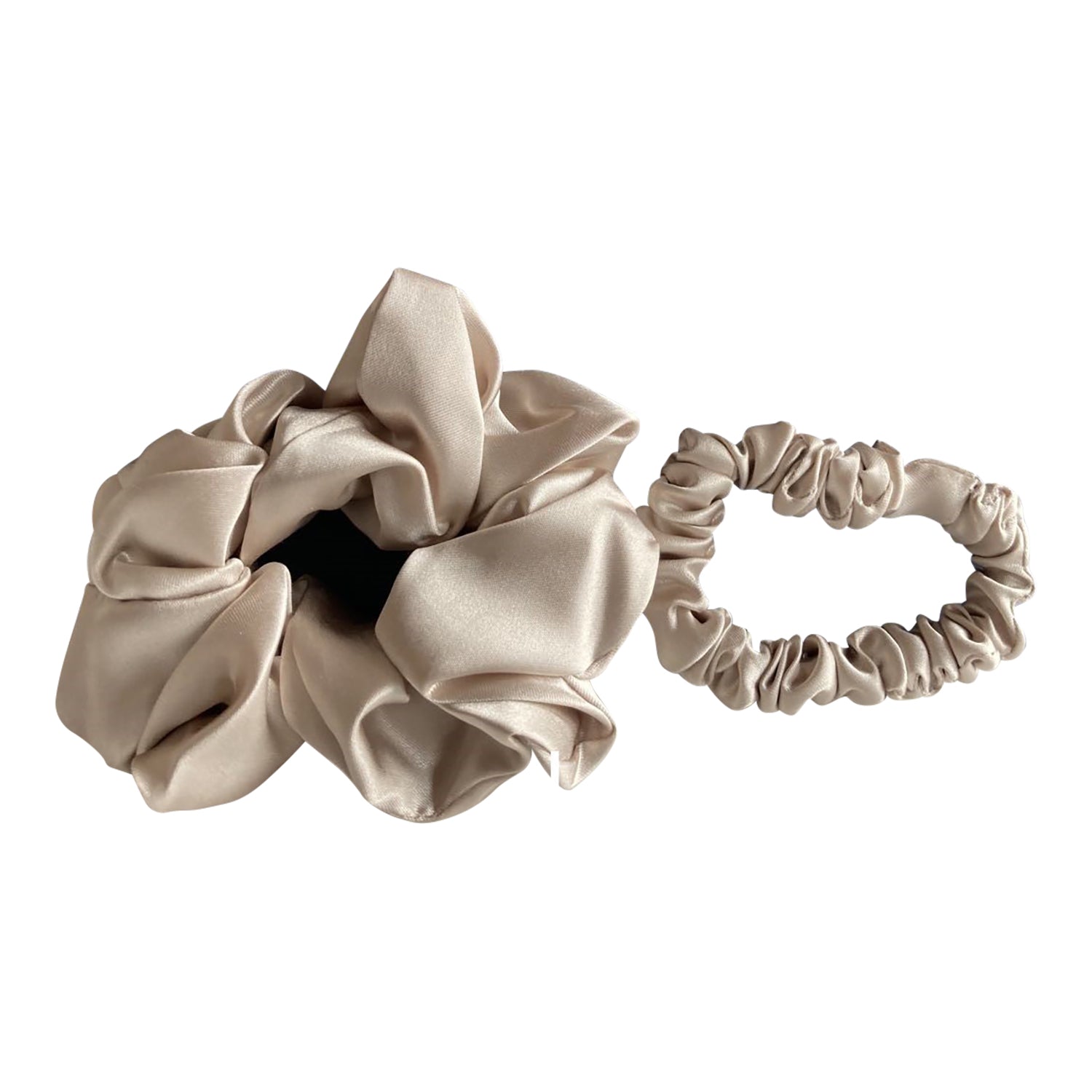 seide scrunchie champagner