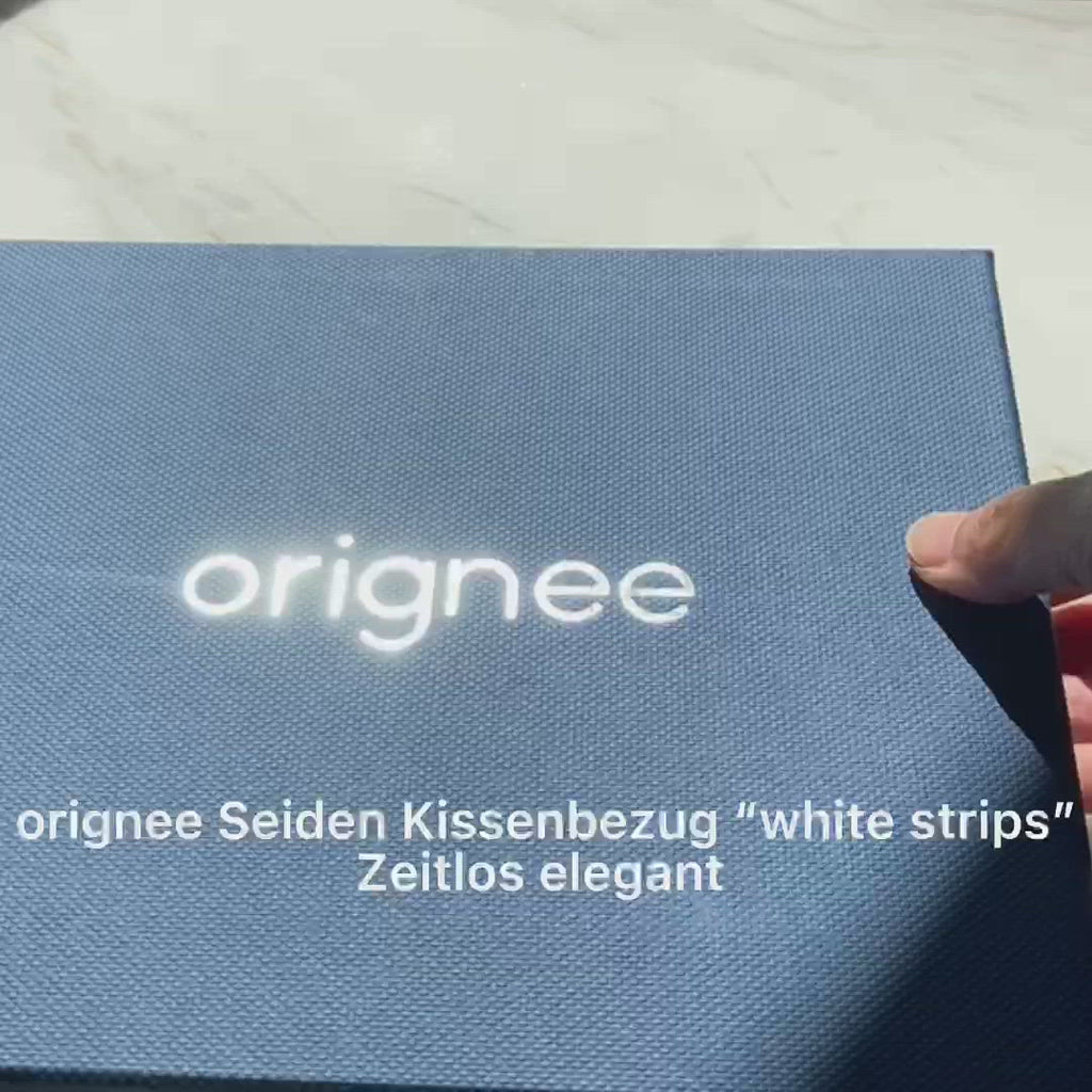 Seiden-Kissenbezug white stripes